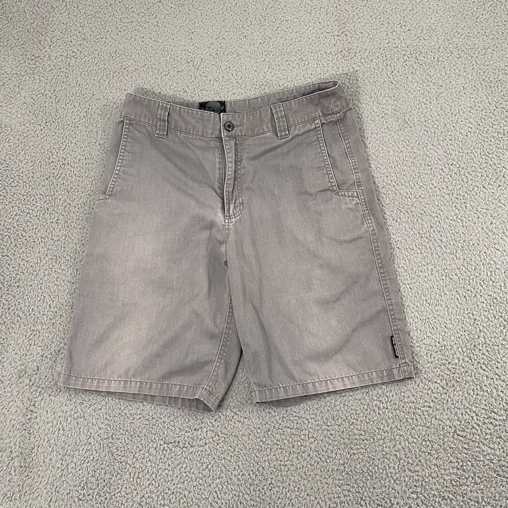 Metal Mulisha Shorts Men 33 Gray Y2K Skater Flat Front Chino